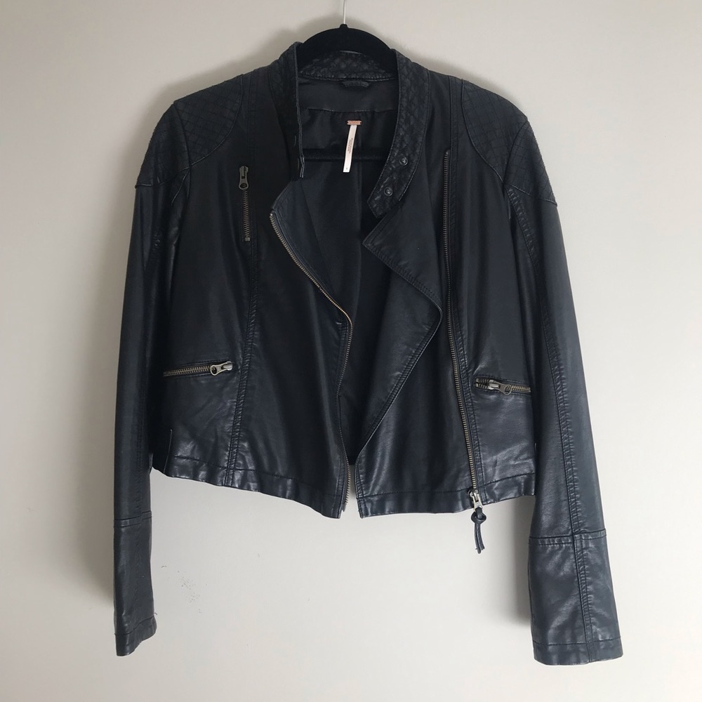 Free people leather jacket